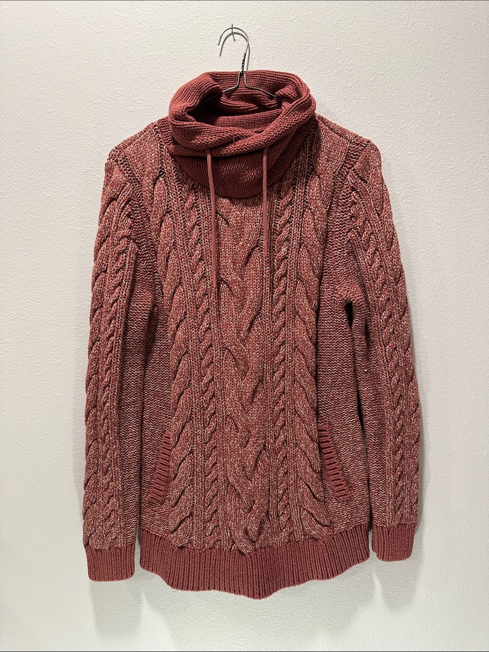 L.L. Bean Cable Cowl Pullover - Dusty Rose